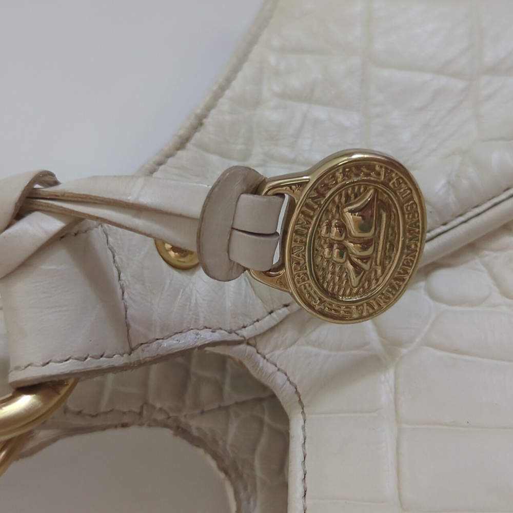 Vintage Brahmin White Leather With Stone Floral Bag - Picture 3 of 16